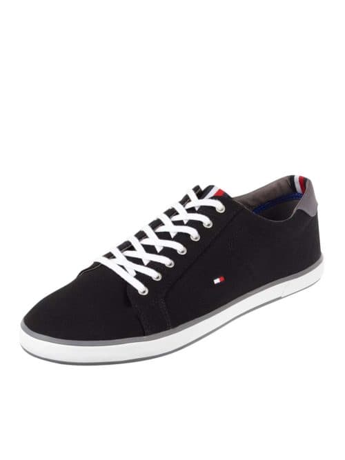 Loafers in black faux suede with snaffle detail