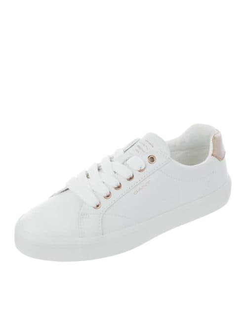 Sliders in white Trainers in tropical leaf print